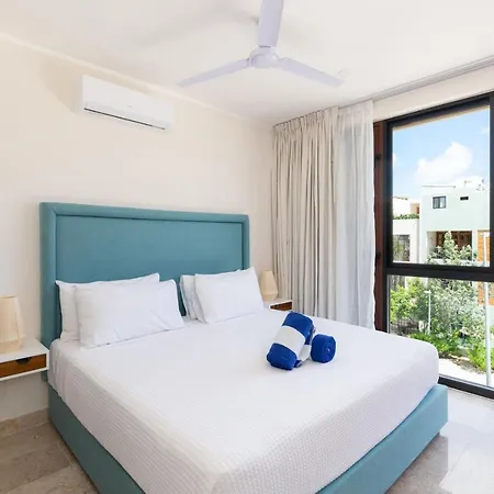 Great Condo In Aldea Zama With Plunge Pool And Movie Theater In The Complex